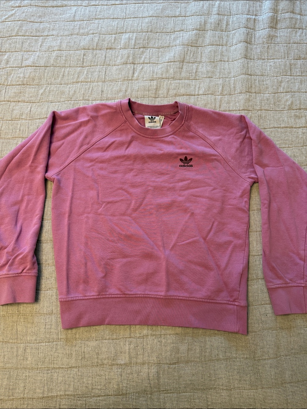 adidas Pink Crewneck Sweatshirt with Trefoil Logo